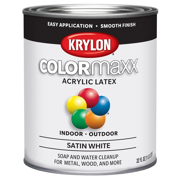 Krylon White, Satin, 12 oz KDQ5628